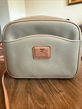 Beige Crossbody Bag with Tan Trim
